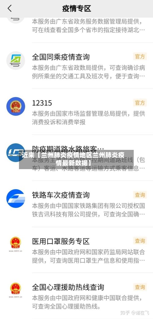 近来【兰州肺炎疫情地区兰州肺炎疫情最新数据】-第3张图片