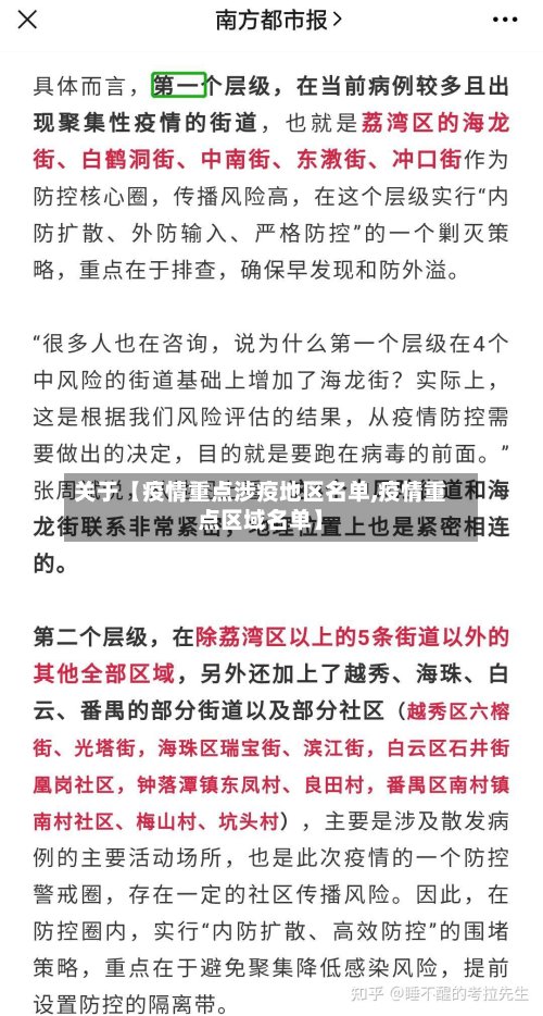 关于【疫情重点涉疫地区名单,疫情重点区域名单】