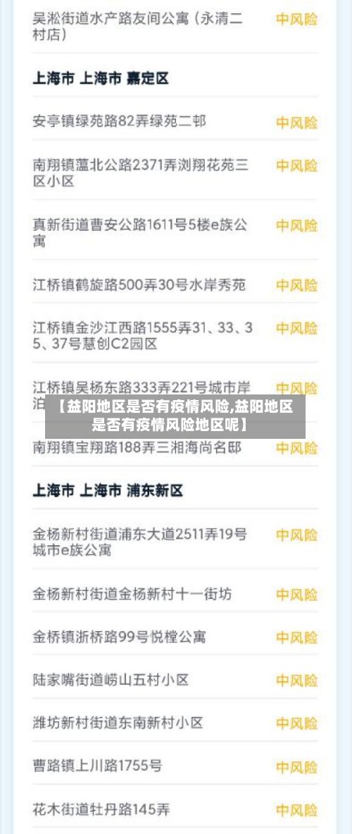 【益阳地区是否有疫情风险,益阳地区是否有疫情风险地区呢】