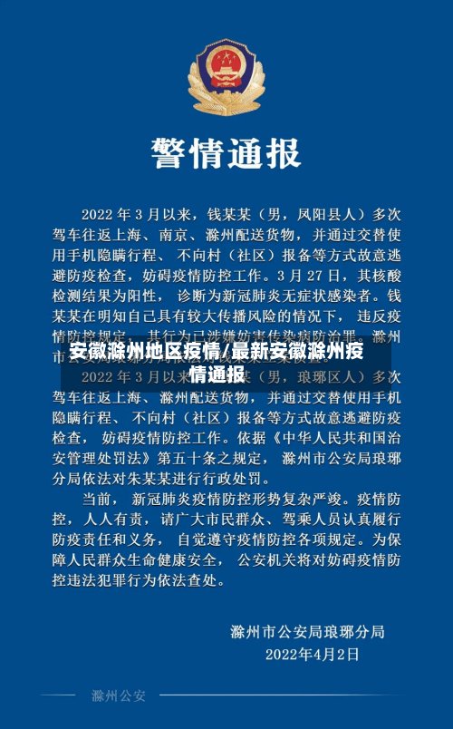 安徽滁州地区疫情/最新安徽滁州疫情通报