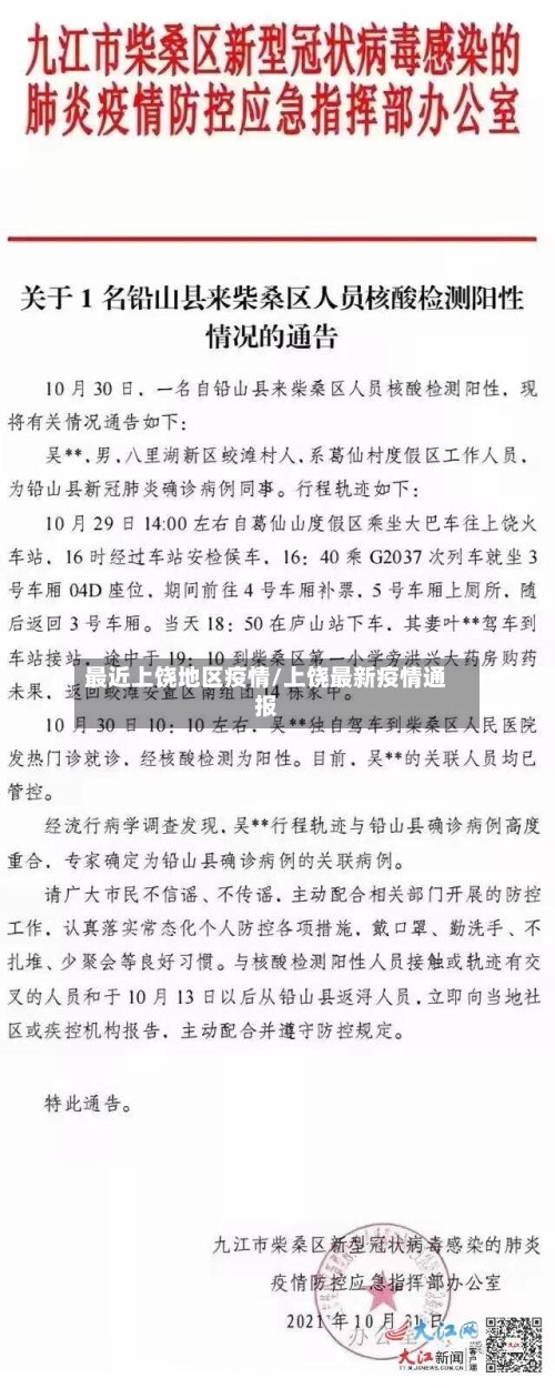 最近上饶地区疫情/上饶最新疫情通报