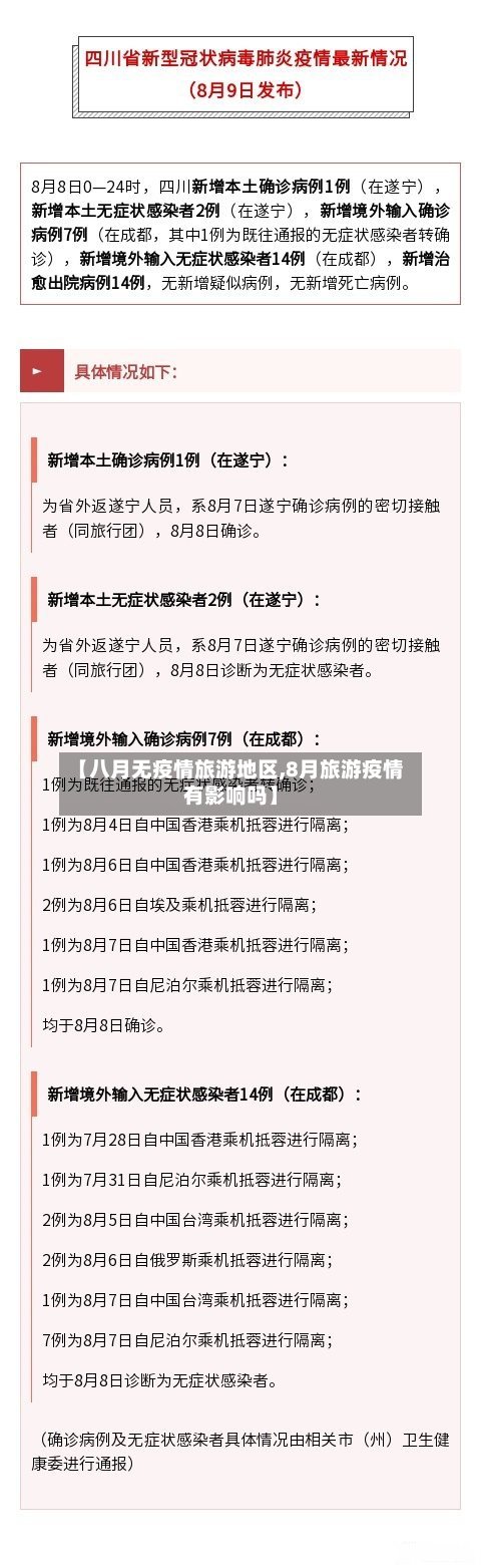 【八月无疫情旅游地区,8月旅游疫情有影响吗】