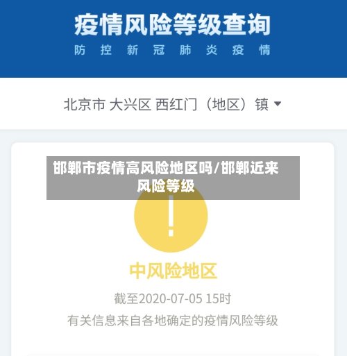 邯郸市疫情高风险地区吗/邯郸近来风险等级-第3张图片