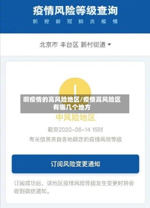 啊疫情的高风险地区/疫情高风险区有哪几个地方