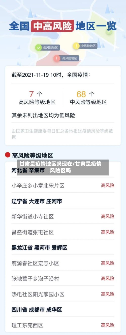 甘肃是疫情地区吗现在/甘肃是疫情风险区吗-第3张图片