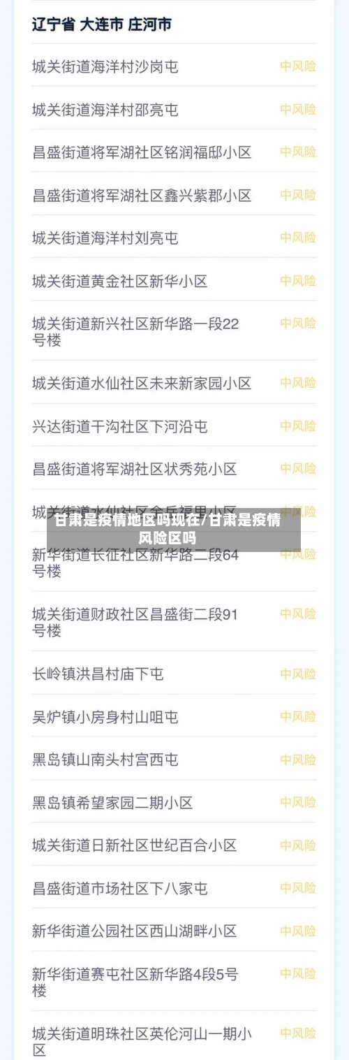 甘肃是疫情地区吗现在/甘肃是疫情风险区吗-第2张图片