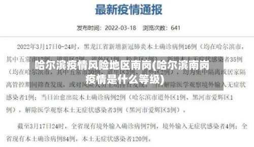 哈尔滨疫情风险地区南岗(哈尔滨南岗疫情是什么等级)-第2张图片