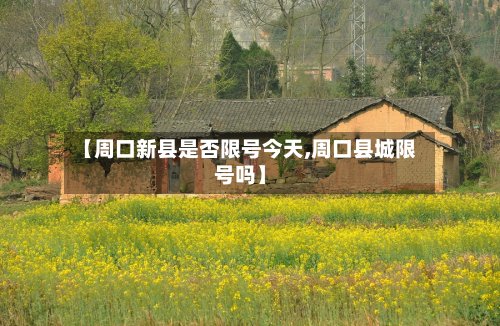 【周口新县是否限号今天,周口县城限号吗】