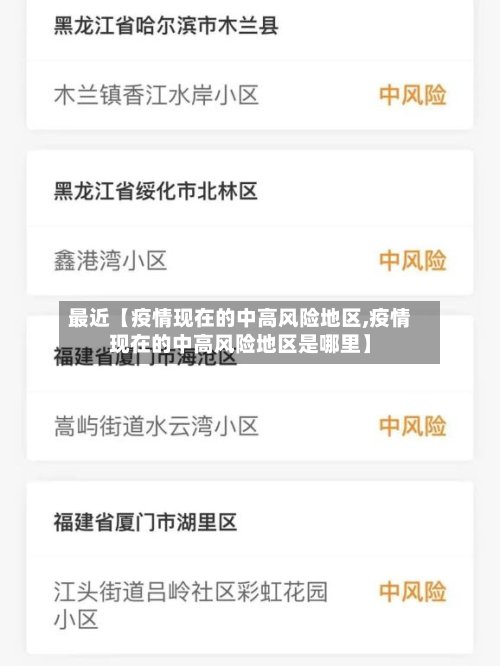 最近【疫情现在的中高风险地区,疫情现在的中高风险地区是哪里】-第2张图片