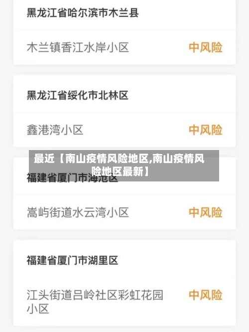 最近【南山疫情风险地区,南山疫情风险地区最新】-第2张图片