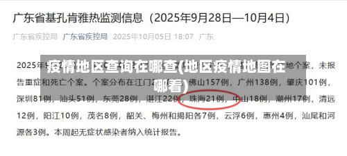 疫情地区查询在哪查(地区疫情地图在哪看)