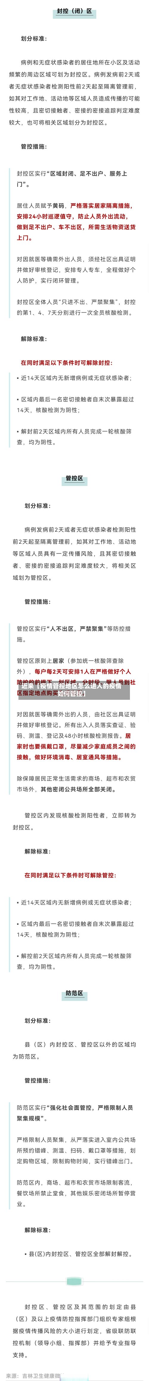近来【疫情管控地区怎么进入的疫情如何管控】