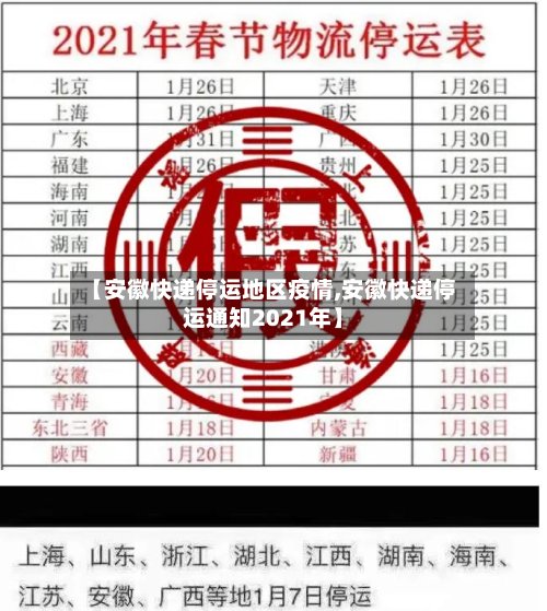 【安徽快递停运地区疫情,安徽快递停运通知2021年】