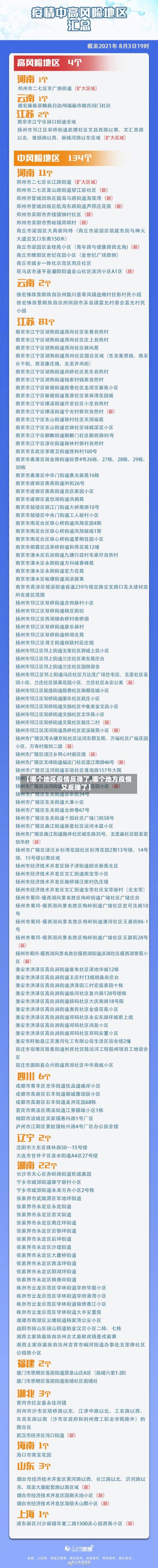 【哪个地区疫情反弹了,哪个地方疫情又反弹了】-第2张图片