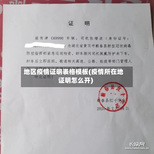 地区疫情证明表格模板(疫情所在地证明怎么开)-第3张图片