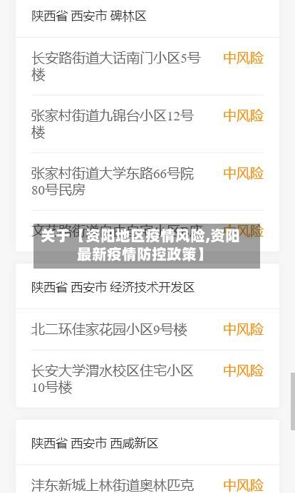 关于【资阳地区疫情风险,资阳最新疫情防控政策】