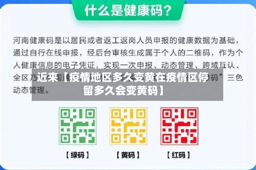 近来【疫情地区多久变黄在疫情区停留多久会变黄码】-第3张图片