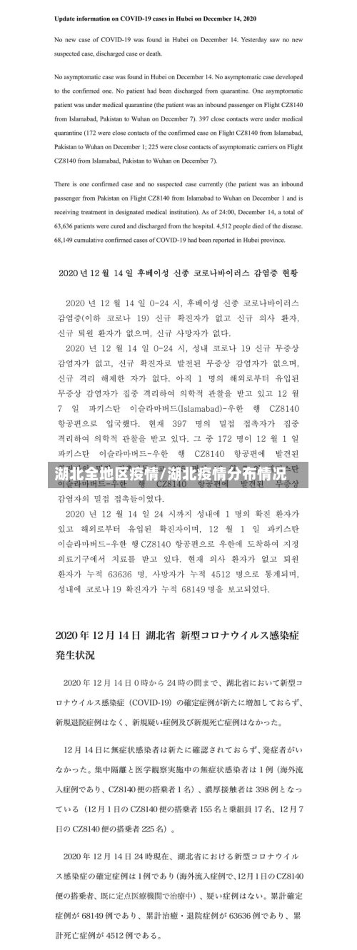 湖北全地区疫情/湖北疫情分布情况