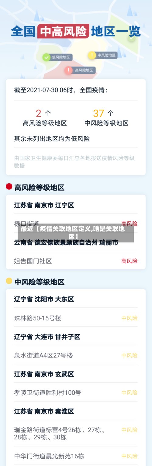 最近【疫情关联地区定义,啥是关联地区】-第2张图片