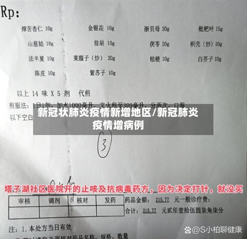 新冠状肺炎疫情新增地区/新冠肺炎疫情增病例