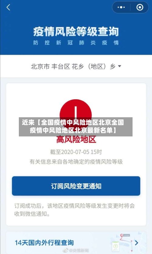 近来【全国疫情中风险地区北京全国疫情中风险地区北京最新名单】