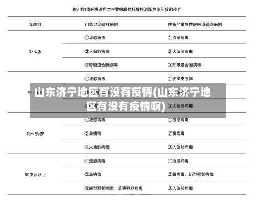 山东济宁地区有没有疫情(山东济宁地区有没有疫情啊)