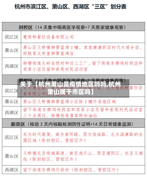 关于【杭州萧山是疫情地区吗吗,杭州萧山属于市区吗】-第2张图片