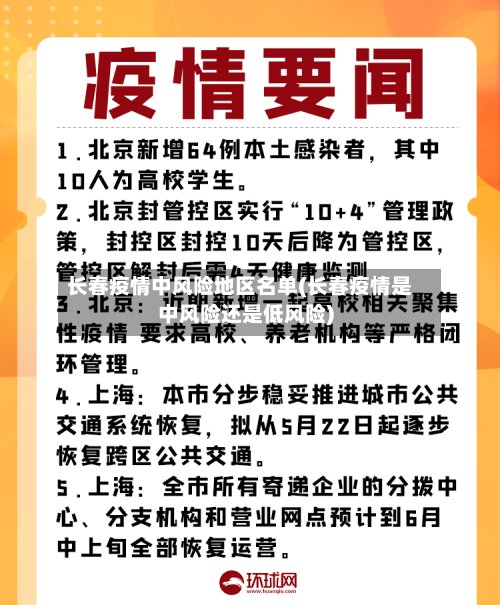 长春疫情中风险地区名单(长春疫情是中风险还是低风险)