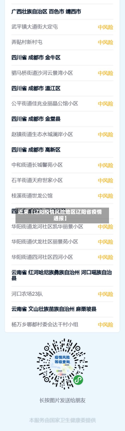 近来【辽阳疫情风险地区辽阳省疫情通报】-第3张图片