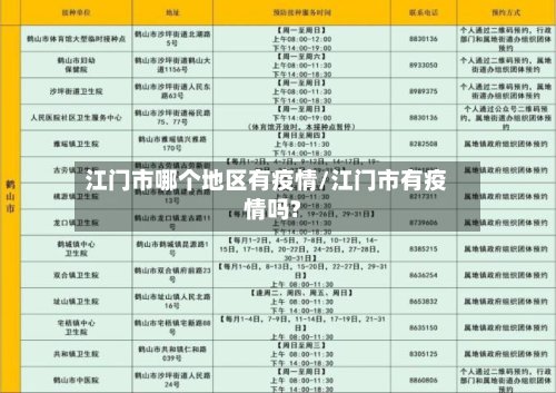 江门市哪个地区有疫情/江门市有疫情吗?-第3张图片