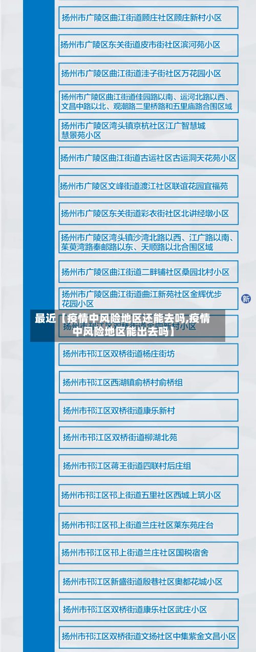 最近【疫情中风险地区还能去吗,疫情中风险地区能出去吗】