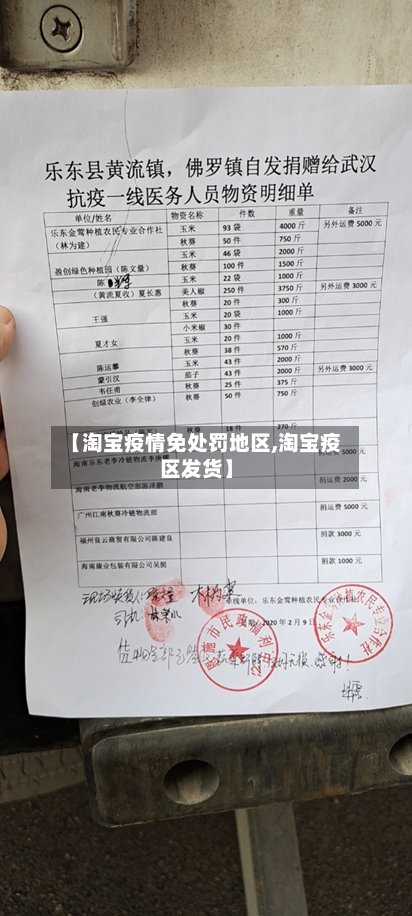 【淘宝疫情免处罚地区,淘宝疫区发货】-第3张图片