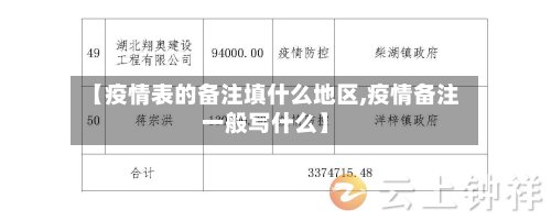【疫情表的备注填什么地区,疫情备注一般写什么】-第3张图片
