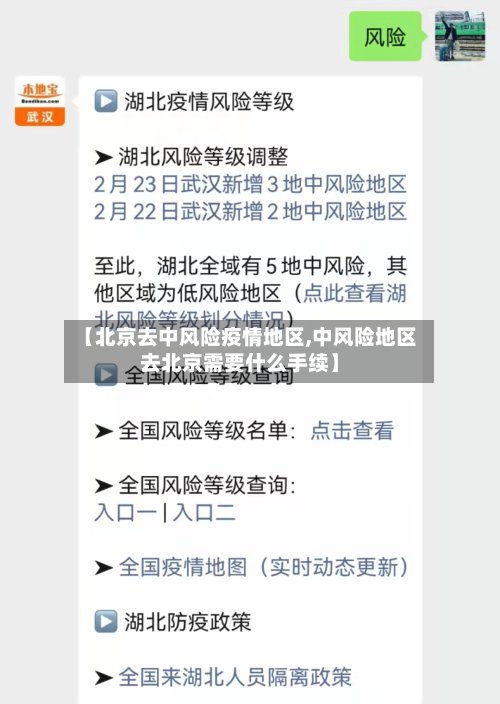 【北京去中风险疫情地区,中风险地区去北京需要什么手续】