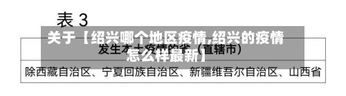 关于【绍兴哪个地区疫情,绍兴的疫情怎么样最新】-第2张图片