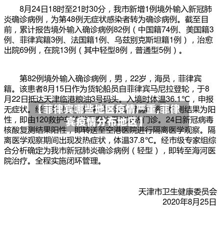 【菲律宾哪些地区疫情严重,菲律宾疫情分布地区】