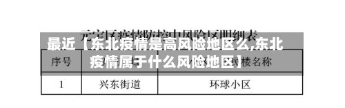 最近【东北疫情是高风险地区么,东北疫情属于什么风险地区】-第2张图片