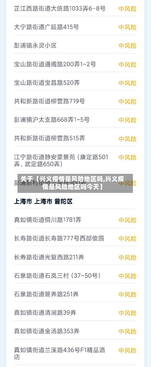 关于【兴义疫情是风险地区吗,兴义疫情是风险地区吗今天】