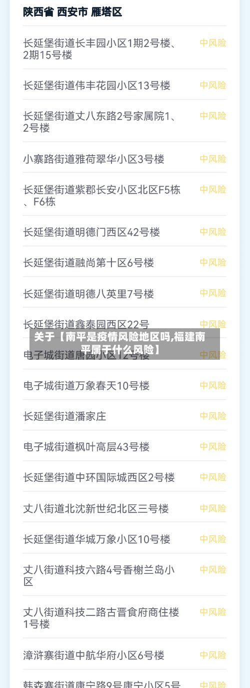 关于【南平是疫情风险地区吗,福建南平属于什么风险】-第2张图片