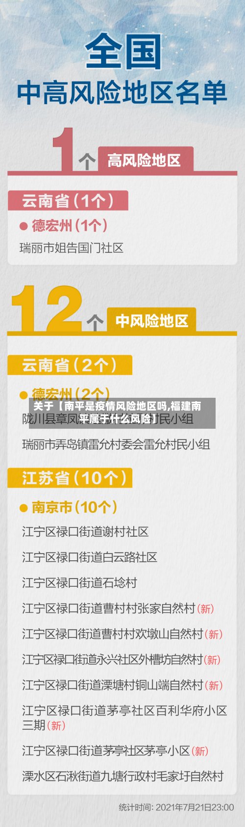 关于【南平是疫情风险地区吗,福建南平属于什么风险】-第3张图片