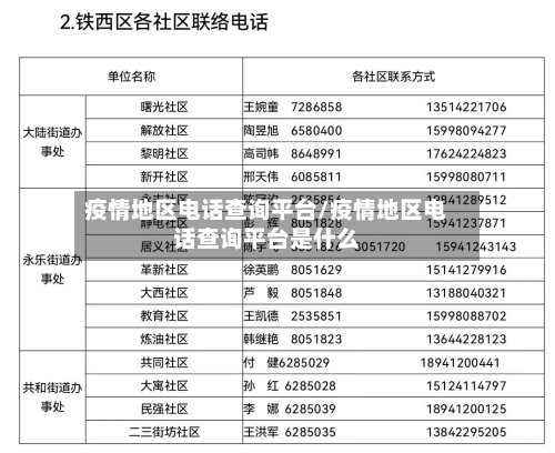 疫情地区电话查询平台/疫情地区电话查询平台是什么-第2张图片