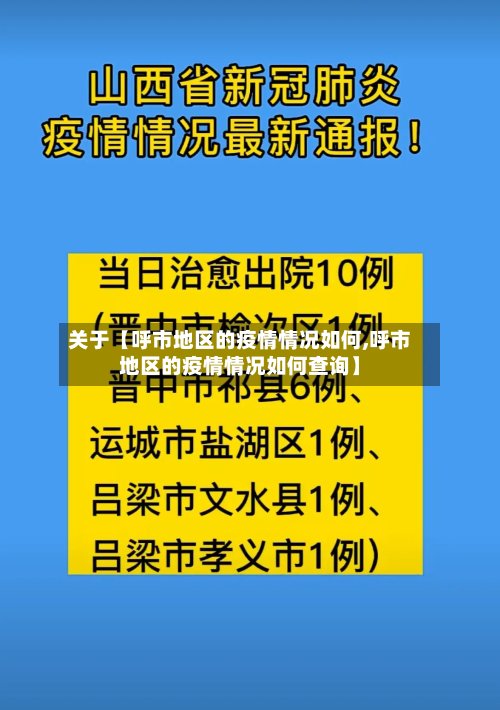 关于【呼市地区的疫情情况如何,呼市地区的疫情情况如何查询】