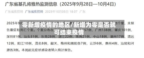 零新增疫情的地区/新增为零是否就可结束疫情-第2张图片