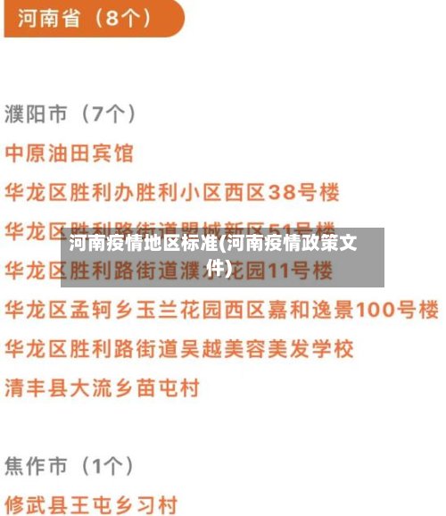 河南疫情地区标准(河南疫情政策文件)-第2张图片