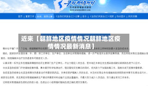 近来【朝鲜地区疫情情况朝鲜地区疫情情况最新消息】-第3张图片