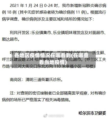 各地区疫情情况在哪看到(在哪查看当地疫情)-第3张图片