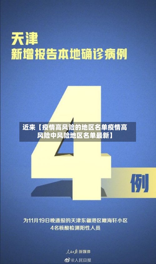 近来【疫情高风险的地区名单疫情高风险中风险地区名单最新】