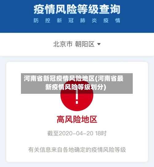 河南省新冠疫情风险地区(河南省最新疫情风险等级划分)