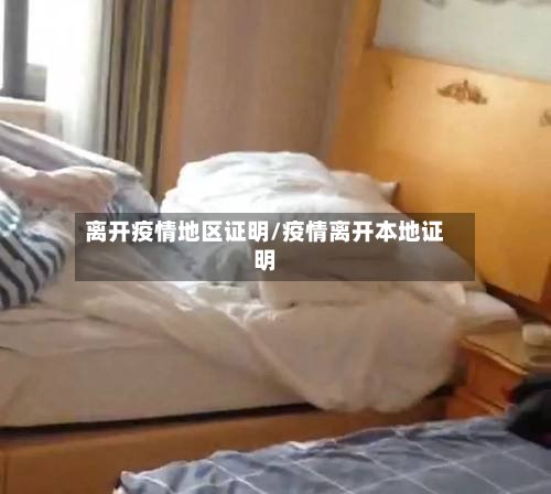 离开疫情地区证明/疫情离开本地证明-第2张图片