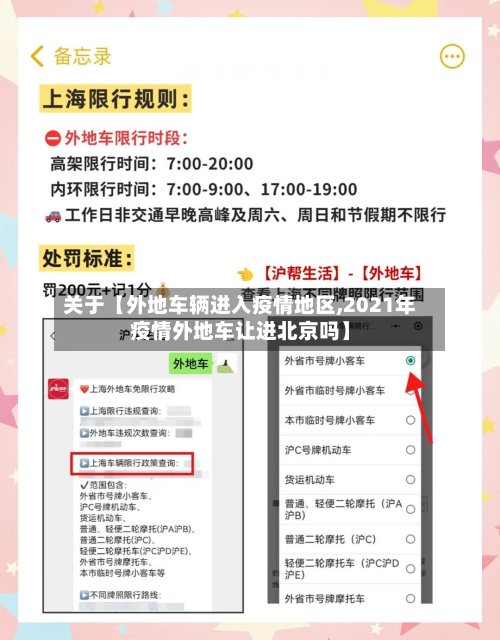 关于【外地车辆进入疫情地区,2021年疫情外地车让进北京吗】-第2张图片